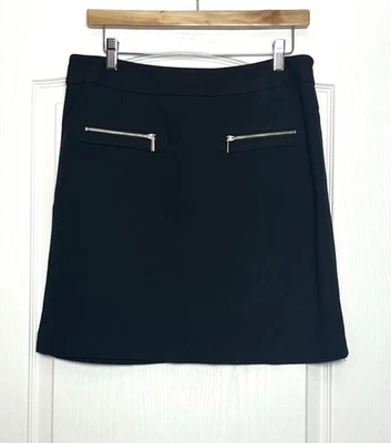 Y2K Vivienne Tam Women’s Classic Black Mini Skirt Size 10 Zipper Accent Designer - Image 1 of 4
