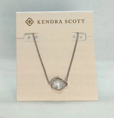 Nuevo Collar Colgante Kendra Scott Tess Plata En Perla Marfil Foto 1 de 3