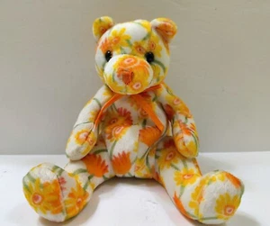 TY Beanie Baby Shasta Bear Yellow Orange Flowers Collectible 2003 - Picture 1 of 4