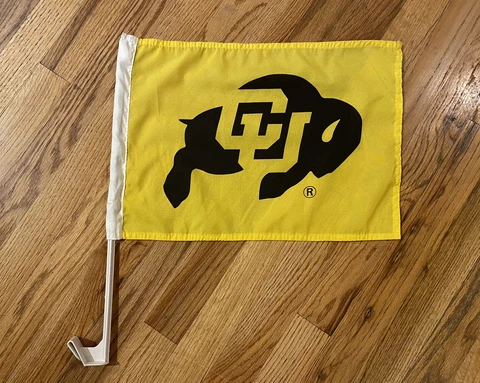 University of Colorado Buffaloes NCAA Window Car Flag - Boulder Yellow BUFFS Cover