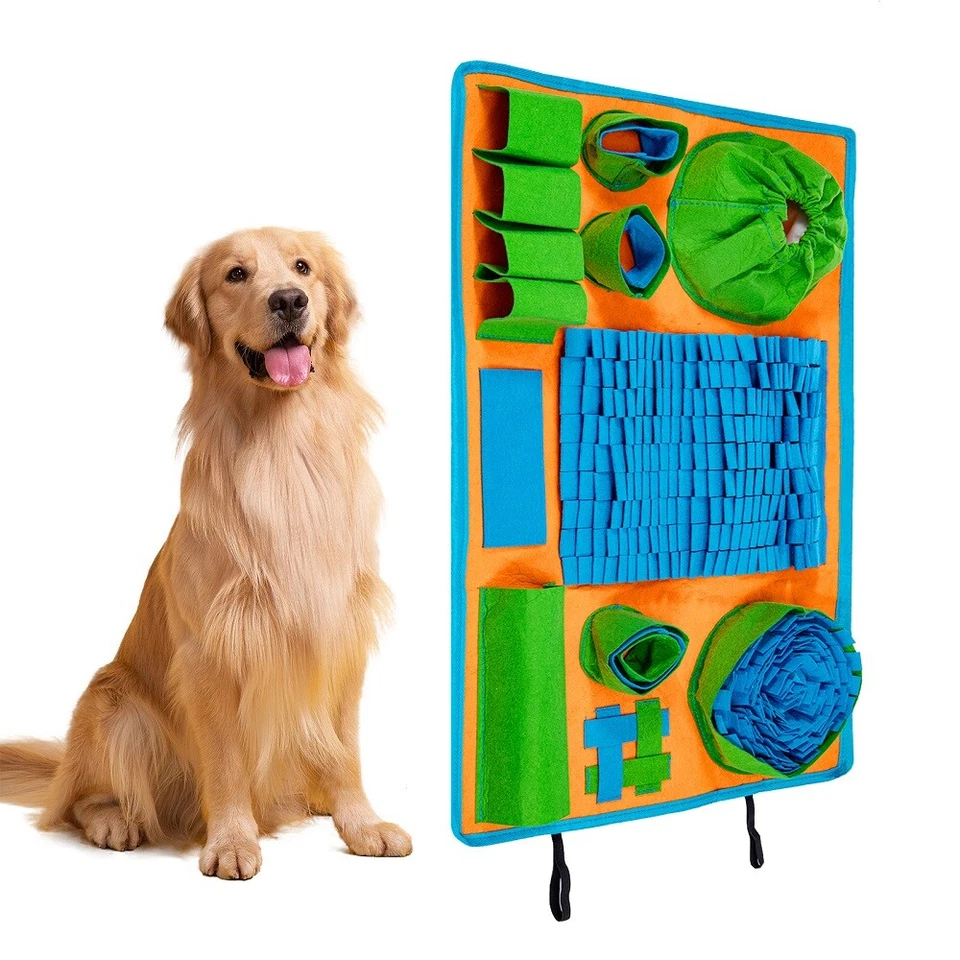 Pet Dog Snuffle Mat Sniffing Treat Foraging Puzzle Feeder Toy Nose Training Pad - Image 1 of 4