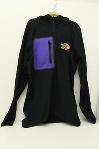 Authentic Gucci The North Face Hoodie Black Purple Pocket Light Warm Pull Over - Picture 1 of 13