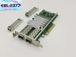 Intel X520-DA2 10Gbps Dual Port PCI-E Ethernet Server Adapter w/ (2) 10GB SFP+ - Afbeelding 1 van 6