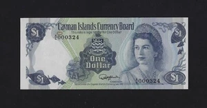 Cayman Islands 1 Dollar 1974 P-5 UNC RARE - LOW SERIAL NUMBER - Bild 1 von 2