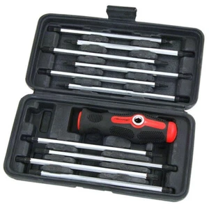 11pc Screwdriver Set With Straight & T Bar Handle 20 In 1 PH PZ SL Torx Star - Picture 1 of 9