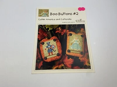 The Victoria Sampler Boo Buttons #2 Counted Cross Stitch Pattern Catterella - Image 1 of 3