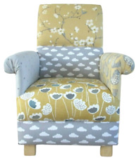 Prestigious Patchwork Chair Armchair Mustard Grey Designer Stars Clouds Nursery
