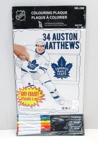 Toronto Maple Leafs NHL Austin Matthews Frameworth Dry Erase Coloring Plaque Kit Cover