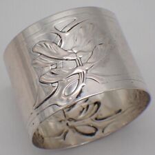Jugendstil Napkin Ring German 800 Silver Wilhelm Binder