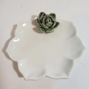 Deko Keramik Blumenkakteen Sukkulenten Accessoire Schale - Bild 1 von 2