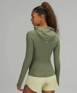 NEW LULULEMON HOODED DEFINE JACKET *NULU SOFT GREEN TWILL SIZE 2 $128.00 - Picture 1 of 5