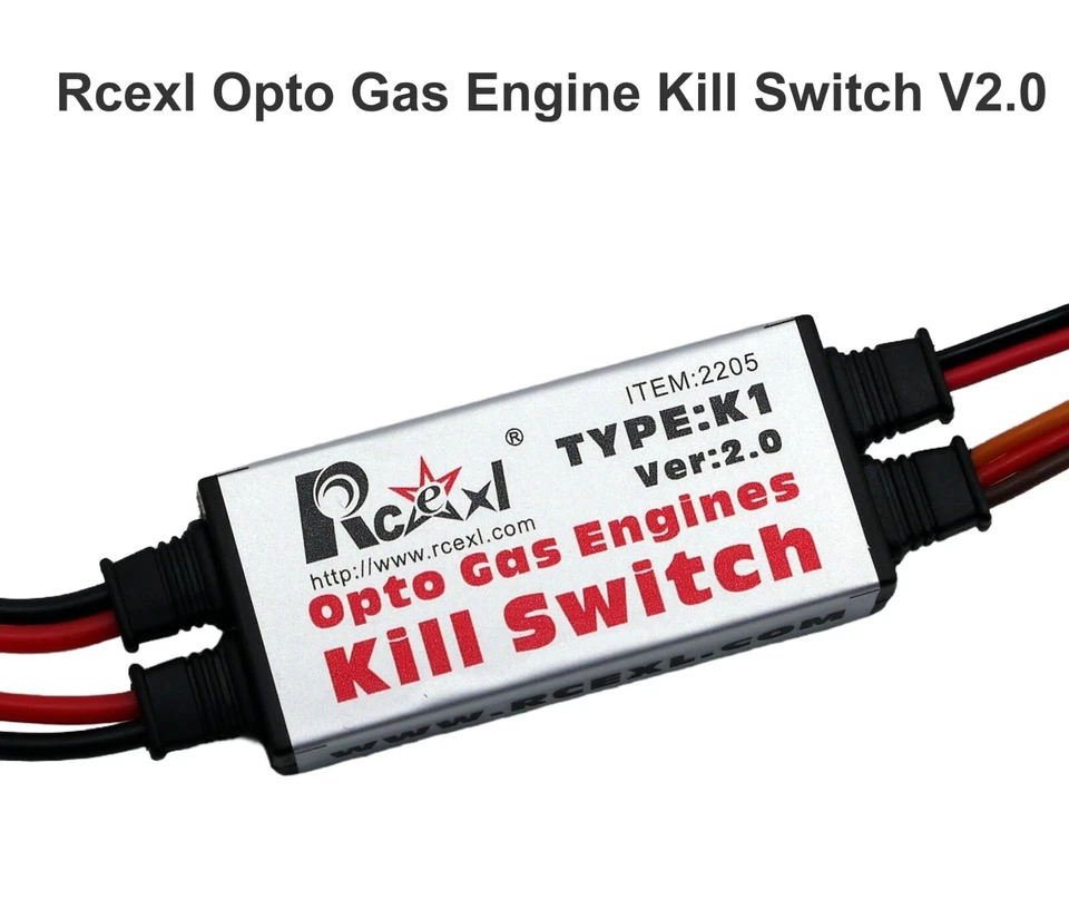 Rcexl Opto Gas Petrol Engine Kill Switch V2.0 RC Model Airplane Plane - Image 1 of 1