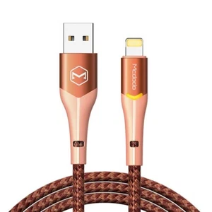 Mcdodo LED Fast Charging Cable Braided Nylon Unbreakable USB C For Type C/iPhone - Picture 1 of 18