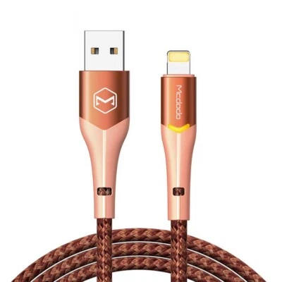 Mcdodo LED Fast Charging Cable Braided Nylon Unbreakable USB C For Type C/iPhone - Image 1 of 4