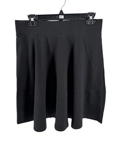Pact Women's Black Organic Cotton Fit & Flare Swing Skirt Size Large NEW - Picture 1 of 4