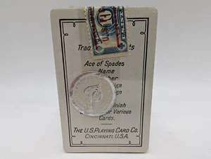 Vintage 1930s U.S. Playing Card Co Congress Playing Cards Linen Lady NEW - Picture 1 of 6