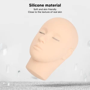 Eyelash Extension Mannequin Head 3 Layer Lashes Makeup Beauty Silicone Pract 3CS - Picture 1 of 12