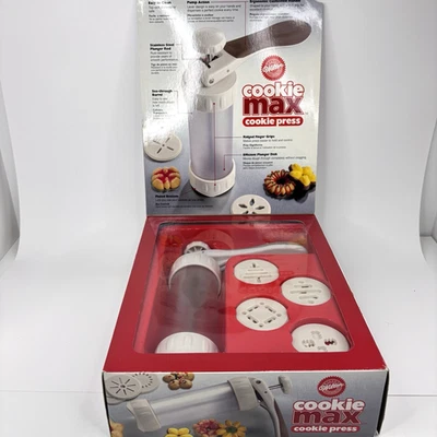 Prensa de galletas Wilton Cookie Max 2104-4003 11 diseños de discos instrucciones ergonómicas Foto 1 de 4