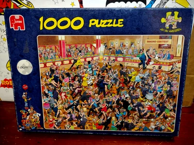 Jan van Haasteren Ballroom Dancing Comic Puzzle 1000 Piece Complete Jumbo - Image 1 of 4