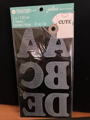 Jolee's Boutique Iron-On Letters 3"-Black! - Image 1 of 3