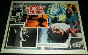 1970 L'uccello dalle piume di cristallo ORIGINAL LOBBY CARD Dario Argento GIALLO - Picture 1 of 1