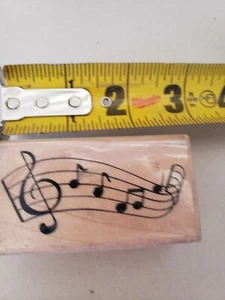 1988 Embossing Arts 351-E Music Staff rubber stamp - Picture 1 of 3
