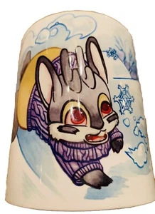 Jackalope Easter Rabbit ceramic mug 8 Oz Weird Odd Unique Gift Christmas Snow - Picture 1 of 3