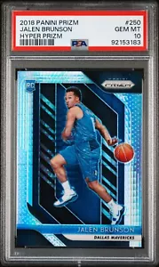 Jalen Brunson 2018 Panini Prizm Hyper Prizm #250 Rookie Card Gem Mint PSA 10 RC - Bild 1 von 2