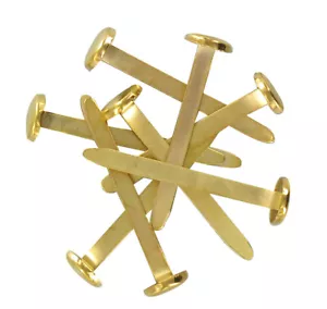 Fasteners Parisiennes ( Brads) Round 8mm X 3 CM Golden 30 Pieces - Picture 1 of 1