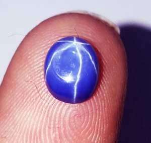 6 Rays Natural Star Blue Sapphire 1.10 Ct Certified Loose Gemstone For Sale - Picture 1 of 7