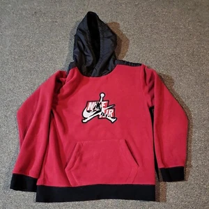 Jordan Nike Air Fleece Basketball Hoodie Sweatshirt Youth L Red 13-15 years - Picture 1 of 5