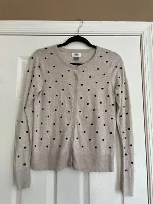 OLD NAVY米色波点开衫-小号 — 第 1/4 张图片