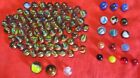 Vintage Marbles Lot of (95) Asst colors, shapes and sizes