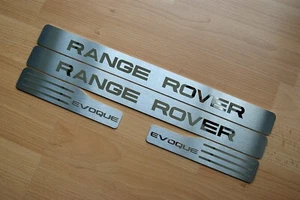 for RANGE ROVER EVOQUE 2011-2019 - CHROME Door Sill Scuff Plates Full Set of 4 - Picture 1 of 16