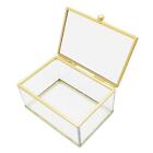 Glass Jewelry Box Keepsake Box Creative Decorative Geometric Design Box Storage
