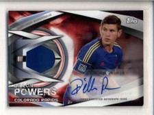DILLON POWERS 2015 TOPPS MLS RED JERSEY AUTOGRAPH AUTO #019/100 AK8805