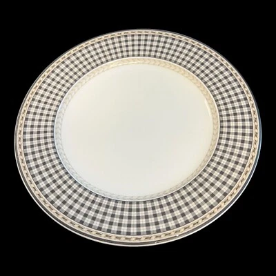 "Juego de 4 platos de cena Royal Doulton Studio Province Noir a cuadros 10 7/8""" Foto 1 de 4
