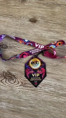 2023 Electric Daisy Carnival Las Vegas VIP Lanyard & Badge Insomniac EDC - Image 1 of 3