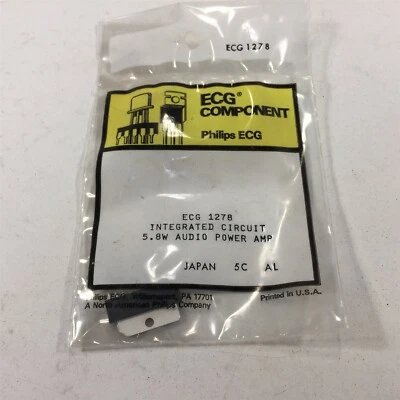 (1) ECG ECG1273 Integrated Circuit Dual, Audio Power Amp, 5W/Ch - Image 1 of 4