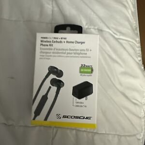 Scosche PowerVolt PD32 + BT102 Wireless Earbuds + Home Charger Phone Kit NEW