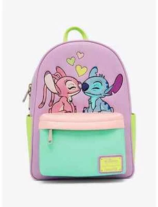 Loungefly Disney Lilo & Stitch Angel and Stitch Corduroy Mini Backpack Exclusive - Picture 1 of 4