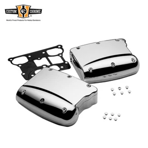Chrome Rocker Top Box Covers Fits For Harley Twin Cam Touring Dyna Softail 99-17 - Picture 1 of 1