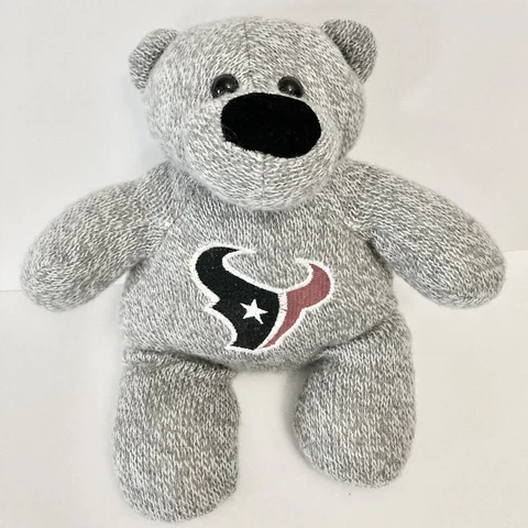 Houston Texans NFL Football Plush Logo Gray Knit Stuffed Bear 10” Cover