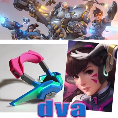OW2 D.Va Cosplay Bluetooth Wireless Headhone LED Light Headset Props Headband - Image 1 of 4