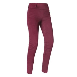 Oxford Super 2.0 Ladies Motorcycle Leggings Aramid Bike Trousers Jeans Burgundy - Picture 1 of 12