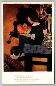 Postal Little Jack Horner sentado en una esquina rima infantil 1906 Frederick Stokes - Imagen 1 de 2