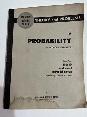 Schaum's Outline of Theory and Problems of Probability by Lipschutz, Seymour - Image 1 of 4