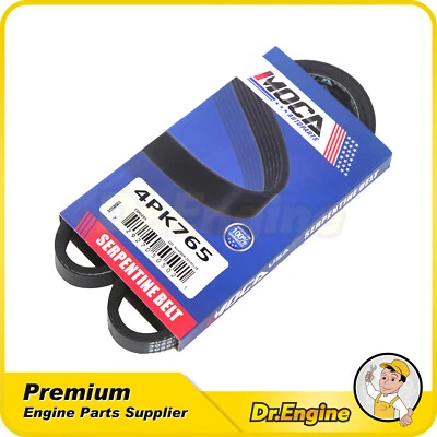 Cinturón serpentino EPDM apto para Dodge Charger Mitsubishi Expo LRV Plymouth Colt 4PK765 Foto 1 de 4