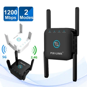 1200Mbps Dual Band WiFi Extender Wireless Network Repeater Signal Booster 2Model - Picture 1 of 14