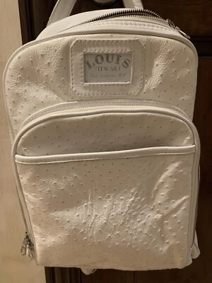 Mochila de cuero personalizada blanca Foto 1 de 4